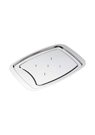 Mufunye 35x25x1.5cm Paslanmaz Çelik Barbekü Tepsisi - Kuru Etler İçin Dayanıklı Izgara, Noel Partileri Ve Outdoor Kullanıma Uygun, Kolay Temizlenir Diğer