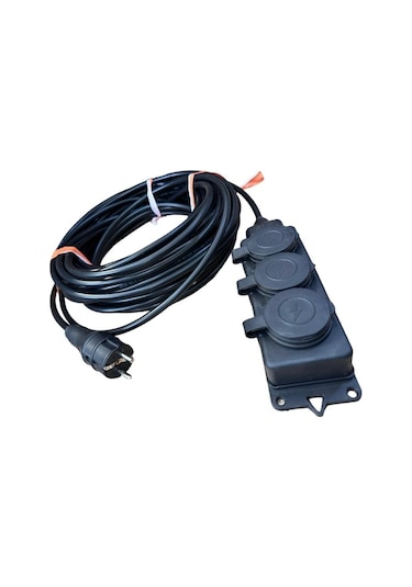 95 Metre 3'lü Grup Priz 3x2.5mm Cca Ttr Siyah Seyyar Elektrik Kablosu