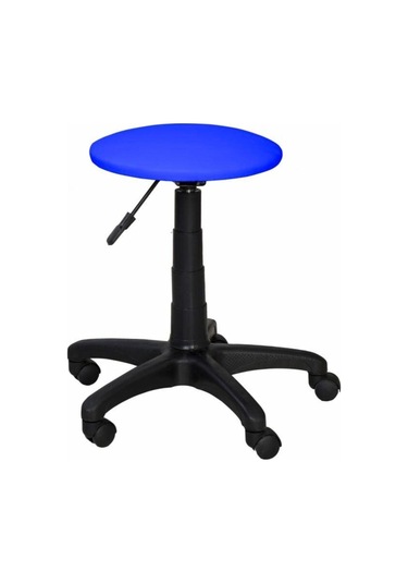 Ofiscombin Dönebilir Döner Tekerlekli Bar Eczane Laboratuvar Medikal Kuaför Taburesi Sandalye Parlement Mavi Deri 00047499843