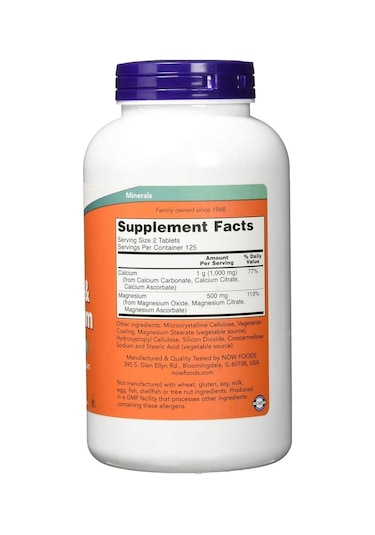 Now Foods Kalsiyum Magnezyum 250 Tablet - İthal