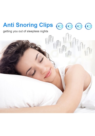 Vkemall Horlamayı Durdurma Cihazı Anti Horlama Klipsleri Uyku Yardımı Ve Horlama Durduru Mavi