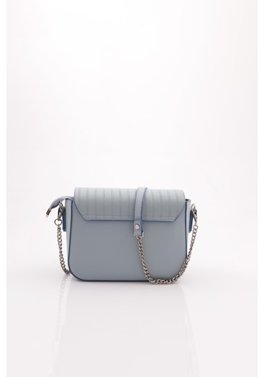 Dgn 3009-2168 Kadin Zincirli Omuz Askili Çanta 3009-2168-R0151 Bebe Mavi