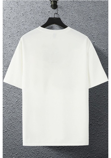 Unisex Tom Ve Jerry Rakı Baskılı Sevgili Çift Kombini Tasarım Oversize Tshirt Ve Şort Beyaz Mck0578 Beyaz