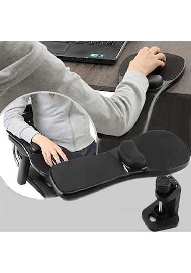 Rotasyon Bilgisayar Masaüstü Dizüstü Fare Tepsisi Dirsek Pedi Bilek Dayanağı Plakası Desteği Masa Ve Sandalyeye Takma