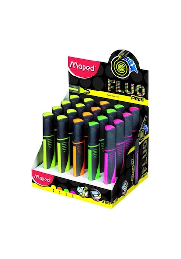 Maped Fosforlu Kalem Fluo Paps 5 Renk 742937 - 24 Adetli Paket