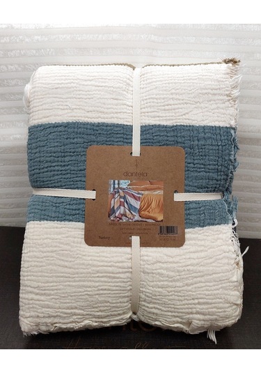 Dantela Gloria Colorful Müslin Pamuk Çift Kiş. Yatakört. 240x260 Krem