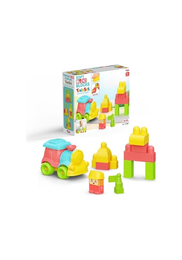 04122 Yumuşak Bloki Bloklar Tren Set 24 Parça