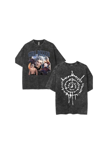 Dshztooma Baldurs Gate 3 Astarion Vintage Elf T-shirt - Erkek/kadın Rahat Yıkama Y2k Tshirtkahverengi Kahverengi