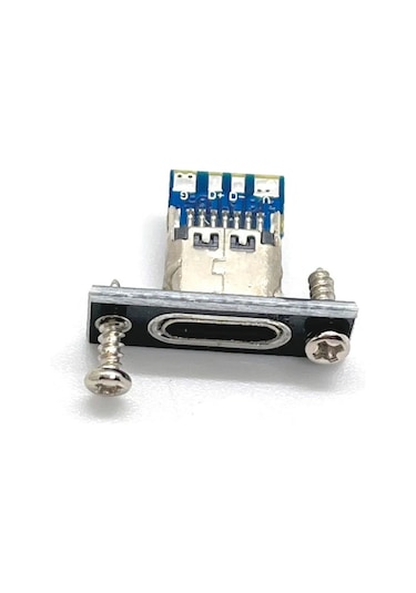 Usb 3.1 Type C Panel Montaj Dişi Soket 4 Pin Smd Lehimlenebilir Padler Konnektör Telefon Şarj