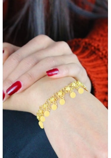 Tek Sıra Altın Kaplama Kişniş Midyat Gümüş Üçlü Set