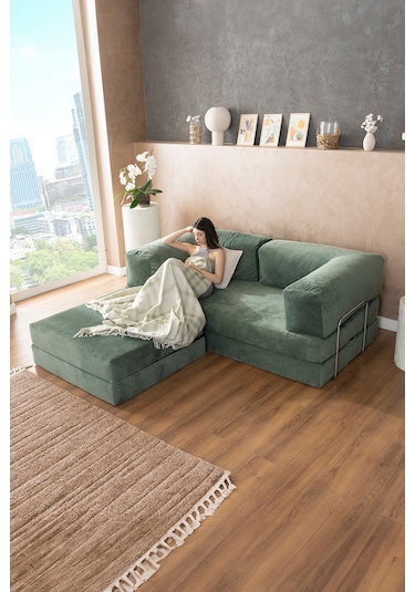 Argimo Godila Yatak Köşe Koltuk Yeşil