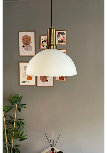 Perry Beyaz Cam Tekli Avize Eskitme Fener Başlık Retro Sarkıt Lamba Restoran Salon Aydınlatma Beyaz