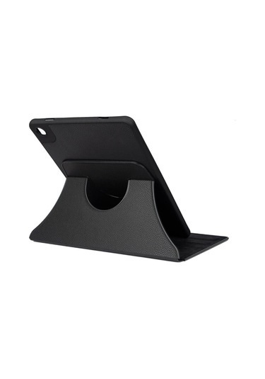 Samsung Galaxy Uyumlu Tab A9 X110 Kılıf Turn Seri 360 Derece Döner Stantlı Kılıf Kapaklı Kılıf Siyah