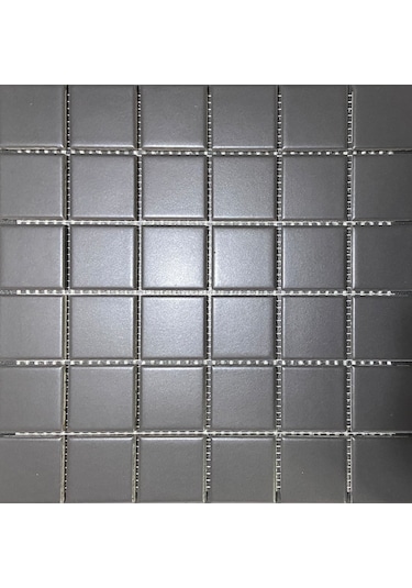Vitra 5X5Cm Antrasit Mat Mutfak Tezgah Arası Fileli Seramik (437390433)