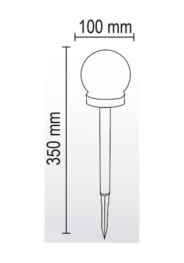Forlife 3 Watt Solar Kazıklı Glop Çim Armatürü ( Günışığı )