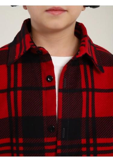 Onıc Çocuk Ekoseli Gömlek 271443473 Kırmızı