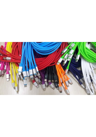 Rewel Silikonlu İphone Uyumlu Usb Renkli Hızlı Şarj kablosu 541038