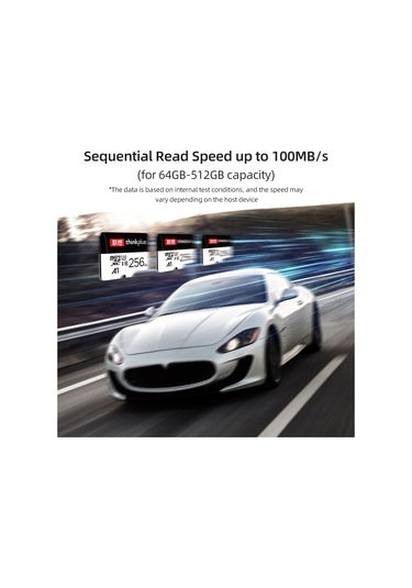 Wezone Lenovo 64gb Tf Kartı A1 U3 C10 Mikro Sd Hafıza Kartı 100mb/s Telefon Tablet Araç Kamerası Kameralar İçin Dayanıklı Ve Verimli Depolama