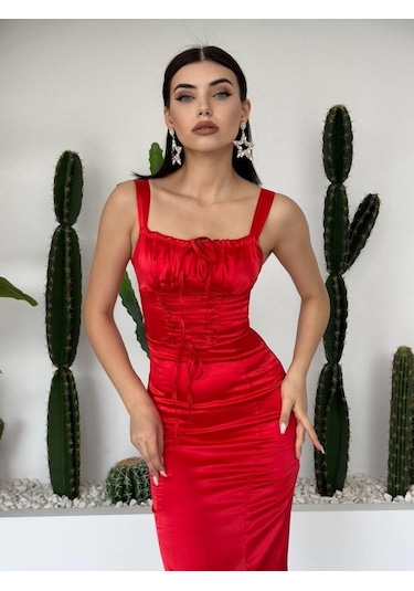 Pag İp Askılı Elbise Altın