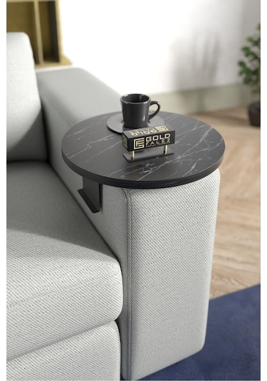 Yan Sehpa Ayarlanabilir Tepsi Dekoratif Modern Tepsi Koltuk Sehpası Bendir Çok Renkli