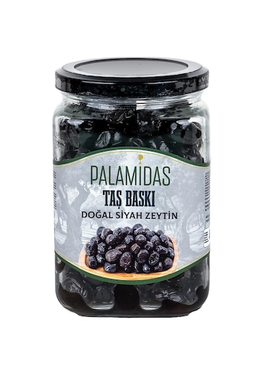 Taş Baskı Doğal Siyah Zeytin 400 Gr Cam Kavanoz