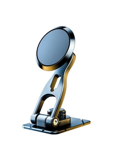 D29 Metal Araç Telefonu Tutucu Yüzen Ekran Katlanır Manyetik Telefon Tutucu Siyah