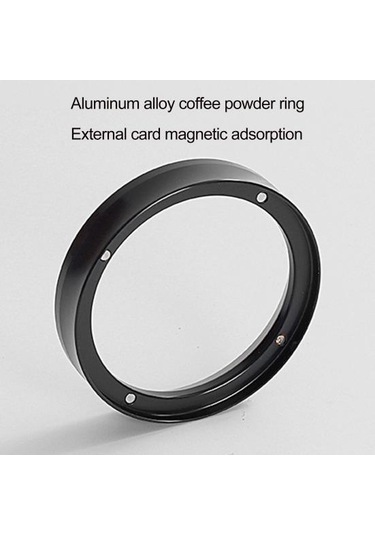 Siyah 4 Mıknatıslı Huni, Dökülmeyi Önleyen, Dağınıklık Önleyici Bira Barista Onaylı Espresso Aracı 53mm