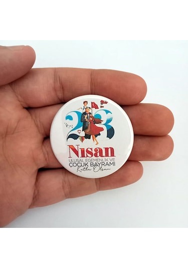 20 Adet - 23 Nisan Öğrenci Rozeti Model 4 Çok Renkli