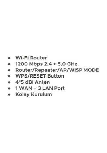 Concord Access Poınt Pıx-lınk Lv-ac06 2.4/5ghz 1200mbps 1 Wan+3 Lan Router
