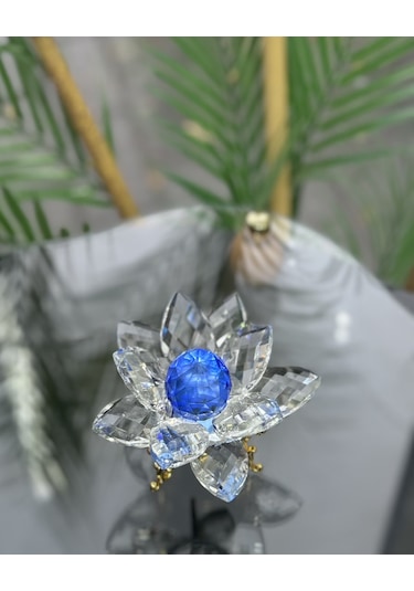 Elara Dekoratif Ayaklı Lotus Mavi