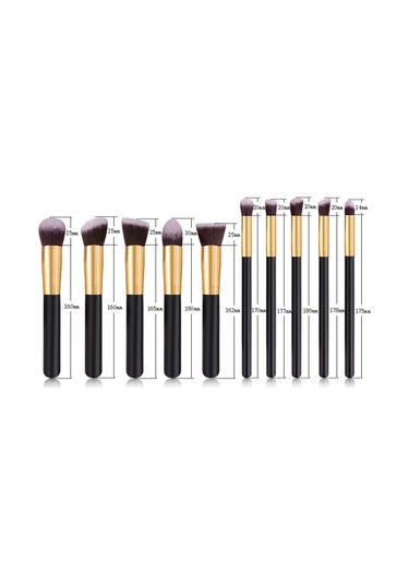 Hfambition 10'lu Makyaj Fırça Seti: Yumuşak Fiber Tüyler, Farklı Kullanımlar İçin, Günlük Makyaj Gereksinimlerinizi Karşılar - Siyah Gümüş