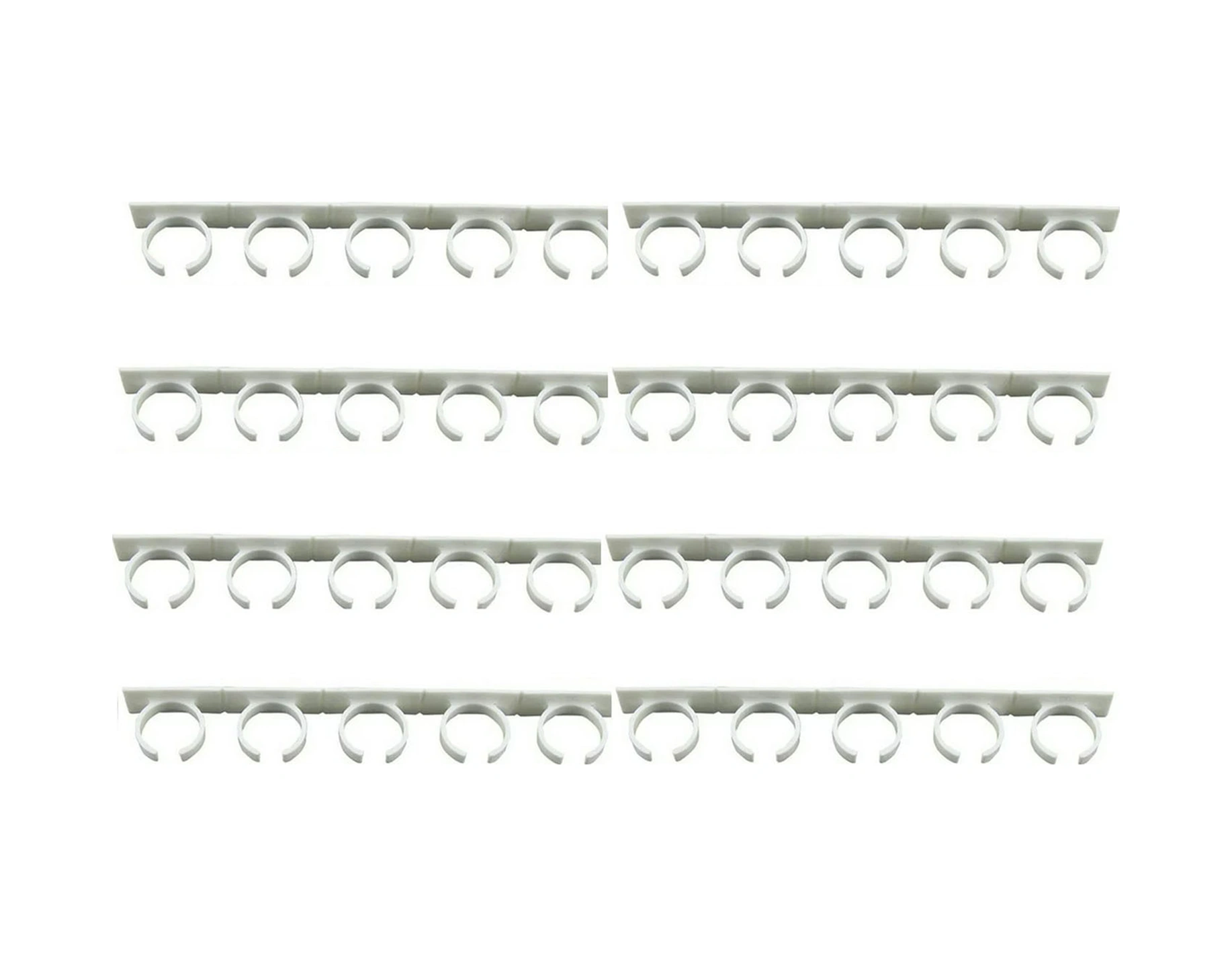 Yuntech01 8 Adet Beyaz Plastik Baharat Kutusu Rakımı - 5 Klipsli, Mutfak/banyo Düzenleyici, Uzunluk 25 Cm Beyaz