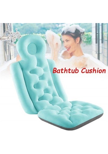 Pembe Banyo Kaynağı Su Geçirmez Kaymaz Spa Banyo Pedi Tam Vücut Küvet Minderi Banyo Yastığı M