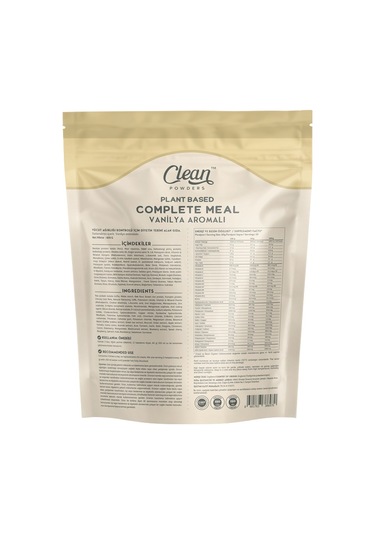 Clean Powders Bitkisel Öğün Tozu (Plant Complete Meal) 600 Gr - Vanilya