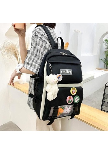 Zyzqstore Xps&bag 4'lü Okul Çantası Seti - Siyah, Çocuklar İçin Mükemmel Seçim Siyah