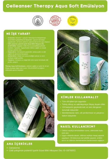 Cerasome Ve Patentli İçerik İçeren Nemlendirici Ve Yatıştırıcı Therapy Aqua Soft Emülsiyon