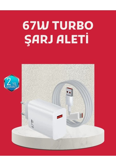 67 Watt Turbo Şarj Motorola G30 G50 G60 G82 Uyumlu