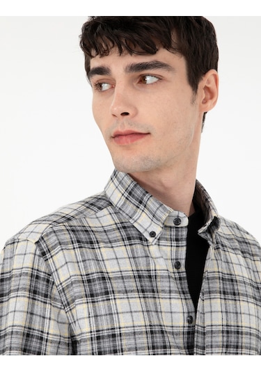 Pierre Cardin Erkek Gri Gömlek Desenli 50292888-vr024 Gri