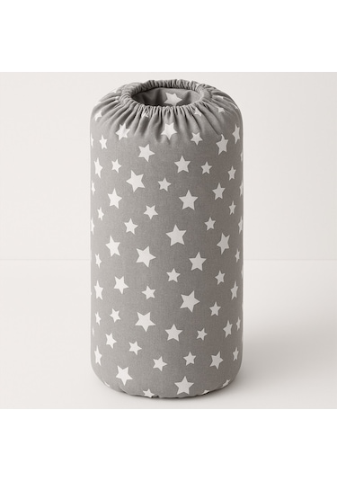 Desenli 100 X 200 Cm Tek Kişilikgri Yıldız Lastikli Çarşaf Ve Yastık Kılıfı Gri