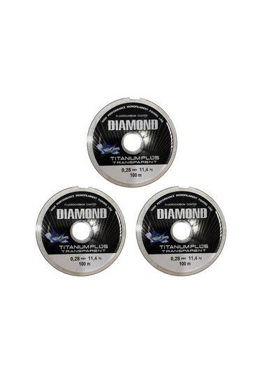 3 Adet Bauer Titanium Plus 0.28 Mm 100 Mt Makara Misina - Renk: Füme 11,04 Kg