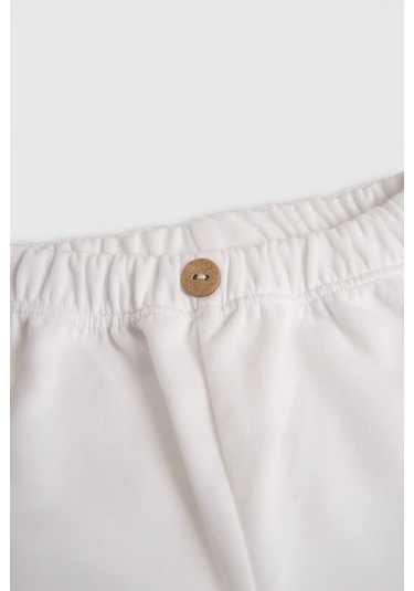 Pamuk Yumuşak Esnek Kumaş Bebek Çocuk Tayt Beyaz