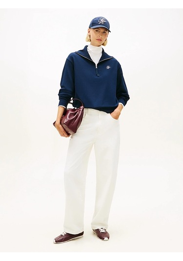 Tommy Hilfiger Th Scrıpt Half Zıp Terry Swtshrt Kadın Mavi Sweatshirt - Ww0ww49470 Mavi Tommy Hilfiger Th Scrıpt Half Zıp Terry Swtshrt Kadın Mavi Sweatshirt - Ww0ww49470 Mavi