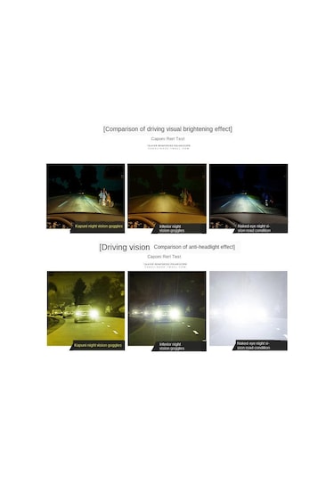 Sarı Gece Görüş Gözlükleri Sürüş İçin