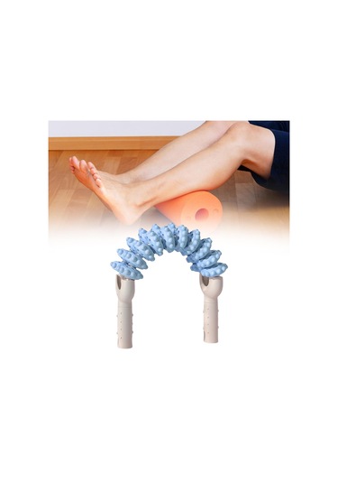 Suntek Bacak Kas Silindiri 20 Tekerlek Tenis Dirseği İçin Beyaz Mavi Beyaz - Mavi