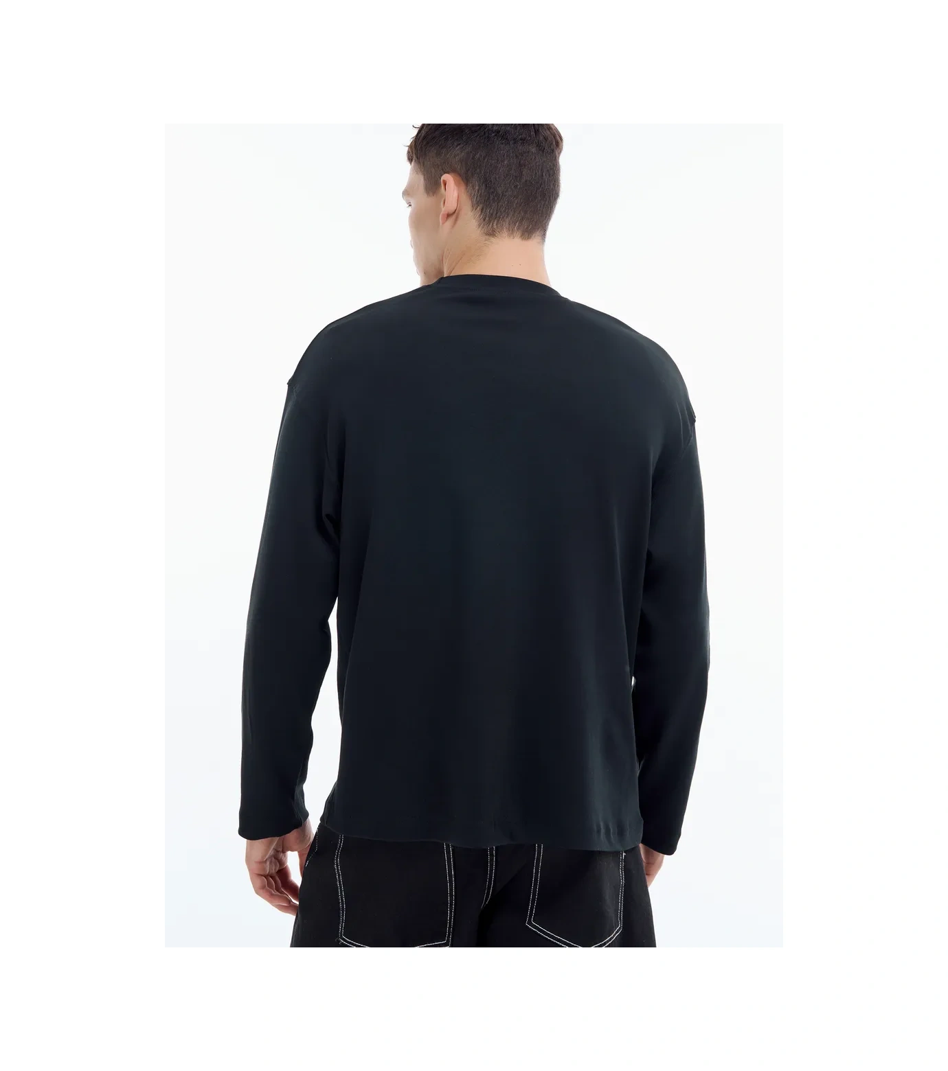 Tvoe Pamuklu Oversize Uzun Kollu 462771319 SIYAH