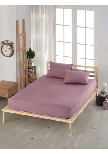 Ranforce Kumaştan Gül Kurusu Renkli Tek Kişilik Çarşaf Takımı