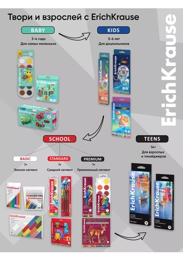 Erichkrause Jolly Friends 24 Renkli Ahşap Renkli Kalemler 189306482 Kırmızı