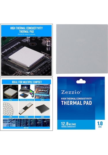 Suntek Gpu Cpu 1.0 Mm Için Silikon Termal Ped 120x120mm Isı