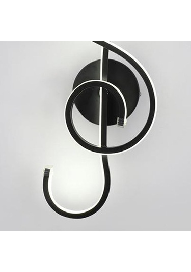 Suntek Pvc Duvar Lambası Başucu Aplik Işık Kapalı Koridor Siyah Beyaz Işık