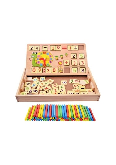 Ahşap Matematik Öğretici Eğitici Zeka Oyunu Sayıları Öğrenme